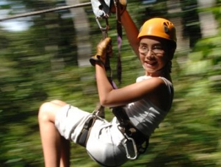 Girl in ziplining 